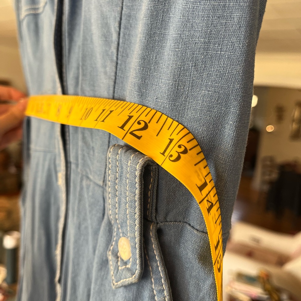 Vintage Danny & Nicole Light Blue Button-Down Midi Dress - Picture 9 of 9